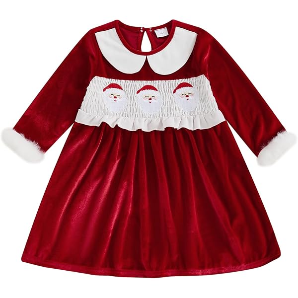 Amazon.com: Ashley Ann Infant & Toddler Girls Red Velvet Glitter & Sequin  Santa Claus Holiday Dress 12m: Clothing, Shoes & Jewelry