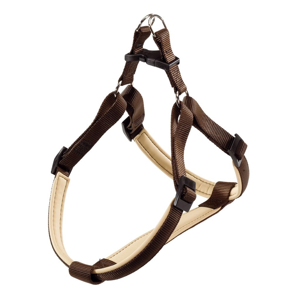 Ferplast Dog Harness DAYTONA, Medium Size Dog Harness, Padded, Adjustable, Brown