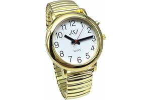 English Talking Watch for Blind People or The Elderly and Visually Impaired People wi th Alarm of Quartz, Talking Date and Ti