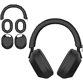 Aiivioll 3 Set Case Cover for Sony WH-1000XM5 Headphones, Embody EarPad Covers/Ear Cup Covers/Headband Cover, Sweat-Proof Soft Silicone Headphones Accessories (Black)