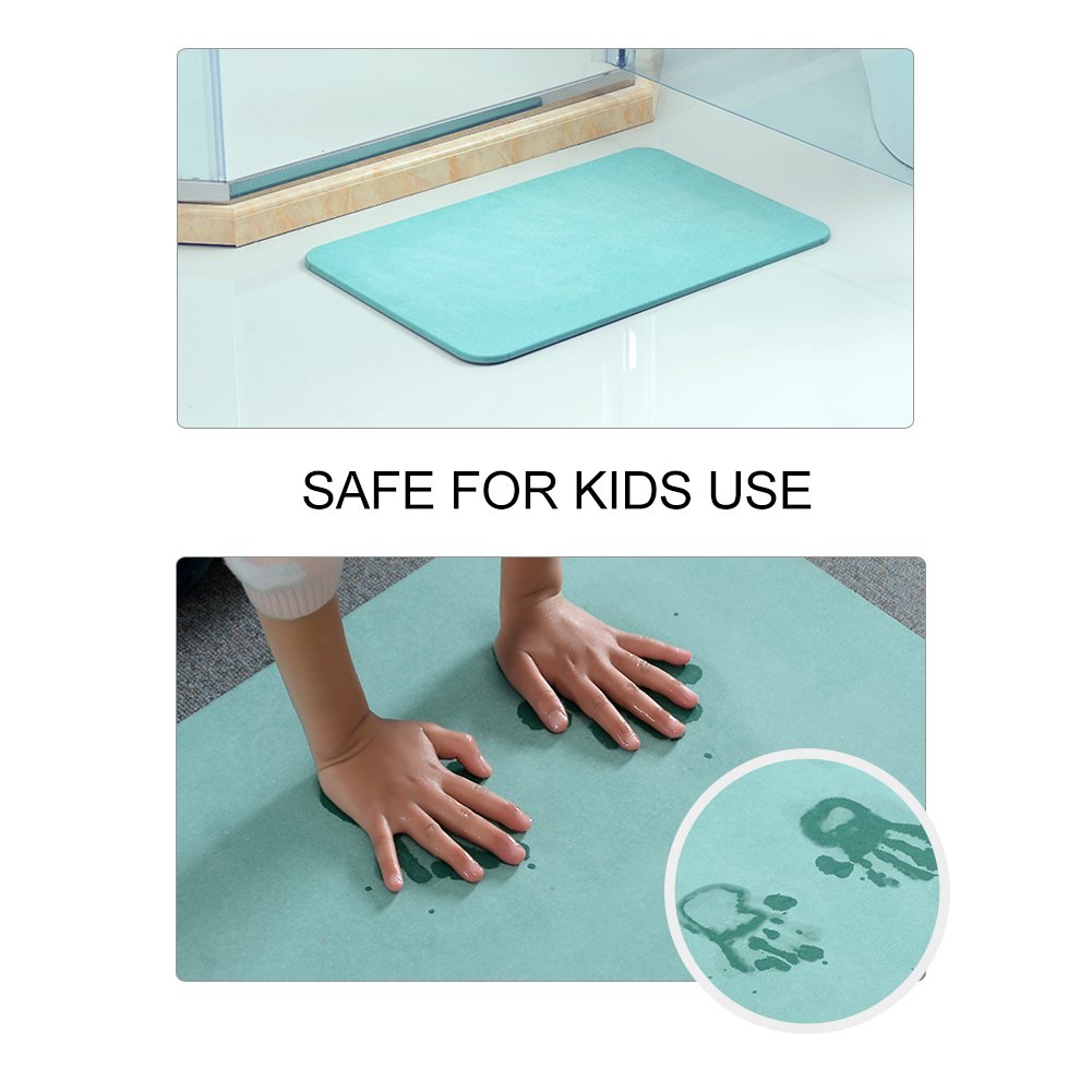 Marbrasse Bath Mat, Absorbent Diatomaceous Earth, Japanese Design, Nonslip Bathroom Floor Mats