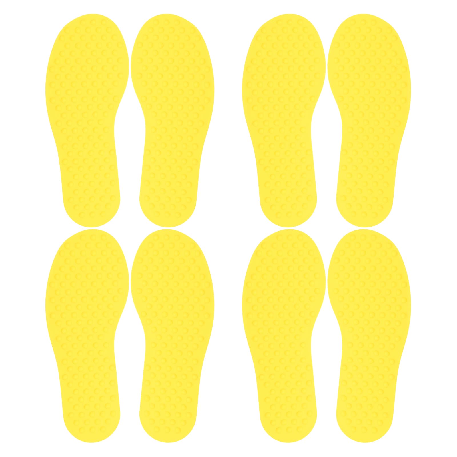 PATIKIL Feet Markers for Classroom, 4 Pairs Plastic Floor Foot Shaped Non Slip Spots Carpet Markers for Education Preschool Children Teacher Supplies, Yellow