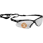 KleenGuard™ V30 Nemesis™ Safety Glasses (25676), Clear Lenses, Black Frame, Unisex Eyewear for Men and Women (12 Pairs/Case)