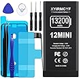 XYIRMCYF 13200mAh Super Capacity Battery Compatible with iPhone 12 Mini, 0 Cycle Li-Polymer Replacement Battery for iPhone 12 Mini with Professional Repair Tool Kit