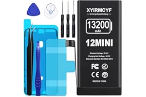 XYIRMCYF 13200mAh Super Capacity Battery Compatible with iPhone 12 Mini, 0 Cycle Li-Polymer Replacement Battery for iPhone 12