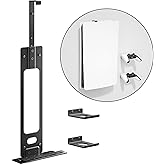 Upgraded Adjustable Console Holder Wall Mount for PS5: Black Gaming Stand for PlayStation 5/PS5 Slim/Pro Digital Disc Edition With 2 Controller Kits Black