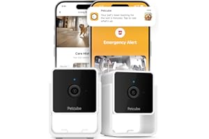 Petcube Cam The Pack of 2 | Indoor Wi-Fi Pet Security Camera with Phone App, 2-Way Audio and Video, Night Vision, 1080p HD Video and Smart Alerts