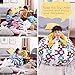 Lukeight Stuffed Animal Storage Bean Bag Chair for Kids, Zipper Storage Bean Bag for Organizing Stuffed Animals, Flower Bean Bag Chair Cover, (No Beans) X-Large
