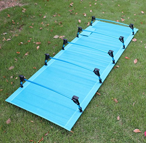 Ultralight Portable Folding Single Camp Bed Travel Cot Tent Bed Aluminium Alloy Metal Frame Outdoor Camping Hiking Fishing Beds with Storage Bag for Adult or Kids