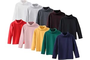 Betadog Girls Boys Long Sleeve Crewneck T-Shirt Tee Toddler Turtleneck Cotton Basic Warm Tops Shirts 28 Years