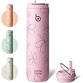 BOTTLE BOTTLE Insulated Water Bottle 24oz with Straw Lid and Handle for Sports Travel Gym Stainless Steel Water Bottles Double-Wall Vacuum Metal Leak Proof BPA-Free