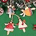 AYOGU Lot of 12 PCS Tin Dancing Angels Christmas Tree Ornaments,Xmas Tree Decorative Hanging Ornaments for Holiday Party,Home Decorations