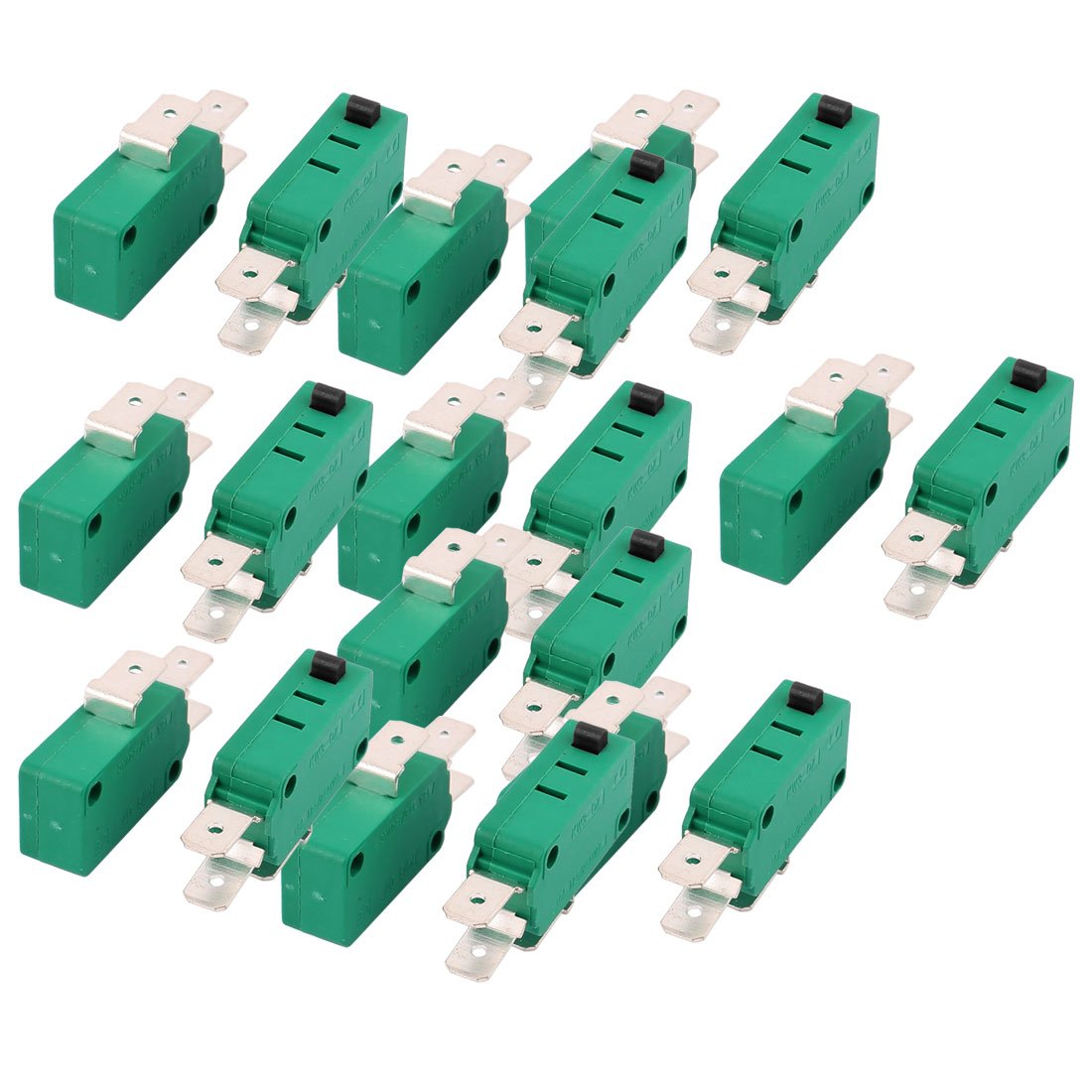 sourcingmap 20 Pcs KW3-0Z Short Hinge Roller Lever SPDT Momentary Micro Switch 16A 125/250V AC