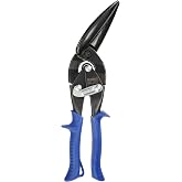MIDWEST Blackout Power Cutter Long Cut, Straight Offset Snips - MWT-6516O | Made in USA, Power Cutter Offset Aviation Snips, Glidetech Forged Blades, Pinch-Thru-Point Cuts, Kush'N-Power Grips