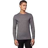32 Degrees Men's Lightweight Baselayer Crew Top | Long Sleeve | Form Fitting | 4-Way Stretch | Thermal