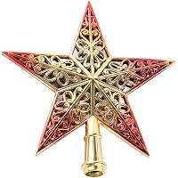Puntale A Stella Per Albero Di Natale - Oro, Dimensioni 23x19.5 Cm, Decorazione Luminosa Per Feste E Casa