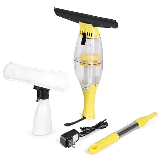 INTEY Window Vacuum Cleaner, Window Vac Squeegee Cleaning Rechargeable