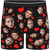 Byxhuc Personalized Boxers for Men, Customized Long Underwear, Boxers with Face on Them, Gifts for Boyfriend Husband