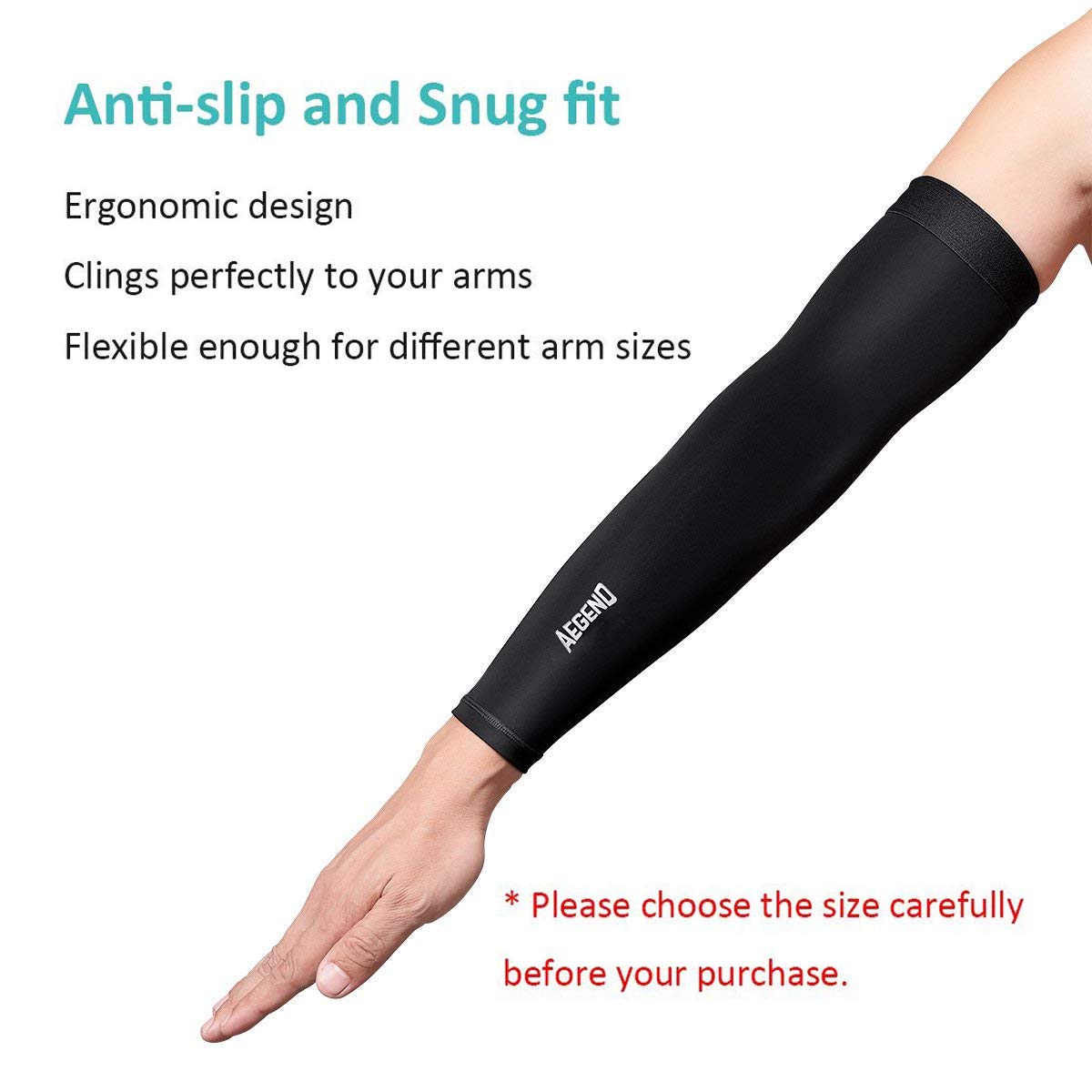 Aegend Arm Sleeves UV Cooling Sleeves Arm Cover SunProtection Men