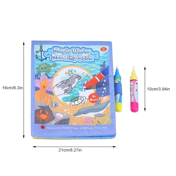 Spielzeug Malbucher 4 4 Seiten Magisches Wasser Malbuch Kinder Wasserfarben Zauberbuch Mit Wasser Softland La