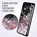 Caka Galaxy S9 Plus Case, Galaxy S9 Plus Glitter Case Starry Night Series Luxury Fashion Bling Flowing Liquid Floating Sparkle Glitter Girly Soft TPU Case for Samsung Galaxy S9 Plus (Rose Gold)