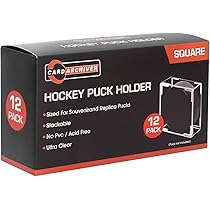 Wall Mount Puck Holder 12-Puck Hockey Display Case - Wall Mount Shadow Box For Hockey Puck Collection Wall Mount Puck Case
