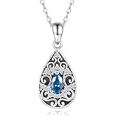 925 Sterling Silver Teardrop Cremation Necklace Keepsake Urn Jewelry for Ashes of Loved Ones