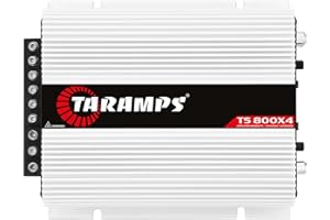 TARAMP'S Taramps TS 800x4 1 Ohm Multichannel Stereo Amplifier 800 Watts Rms, 4 Channels, Full Range, Car Audio Amp Digital 2 Bridged Channel, Crossover High/Low Pass, with RCA and Automatic High Level Input