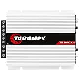 Taramps TS 800x4 1 Ohm Multichannel Stereo Amplifier 800 Watts Rms, 4 Channels, Full Range, Car Audio Amp Digital 2 Bridged Channel, Crossover High/Low Pass, with RCA and Automatic High Level Input