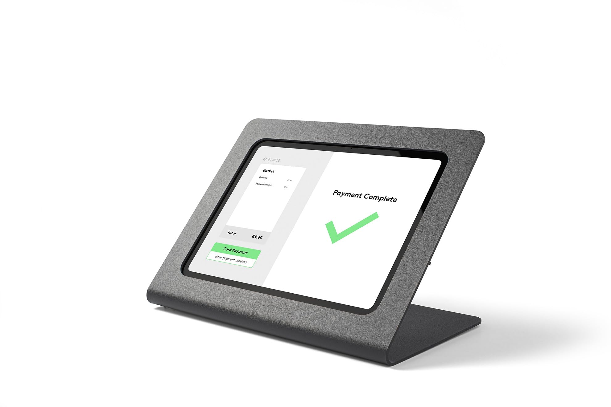 Tabdoq Anti-Theft iPad Stand For Desk | Secure Metal Tablet Stand for Business POS & Retail | Tablet Holder Compatible With iPad 10th Gen. (2022) & 11th Gen. A16 (2025) | Black