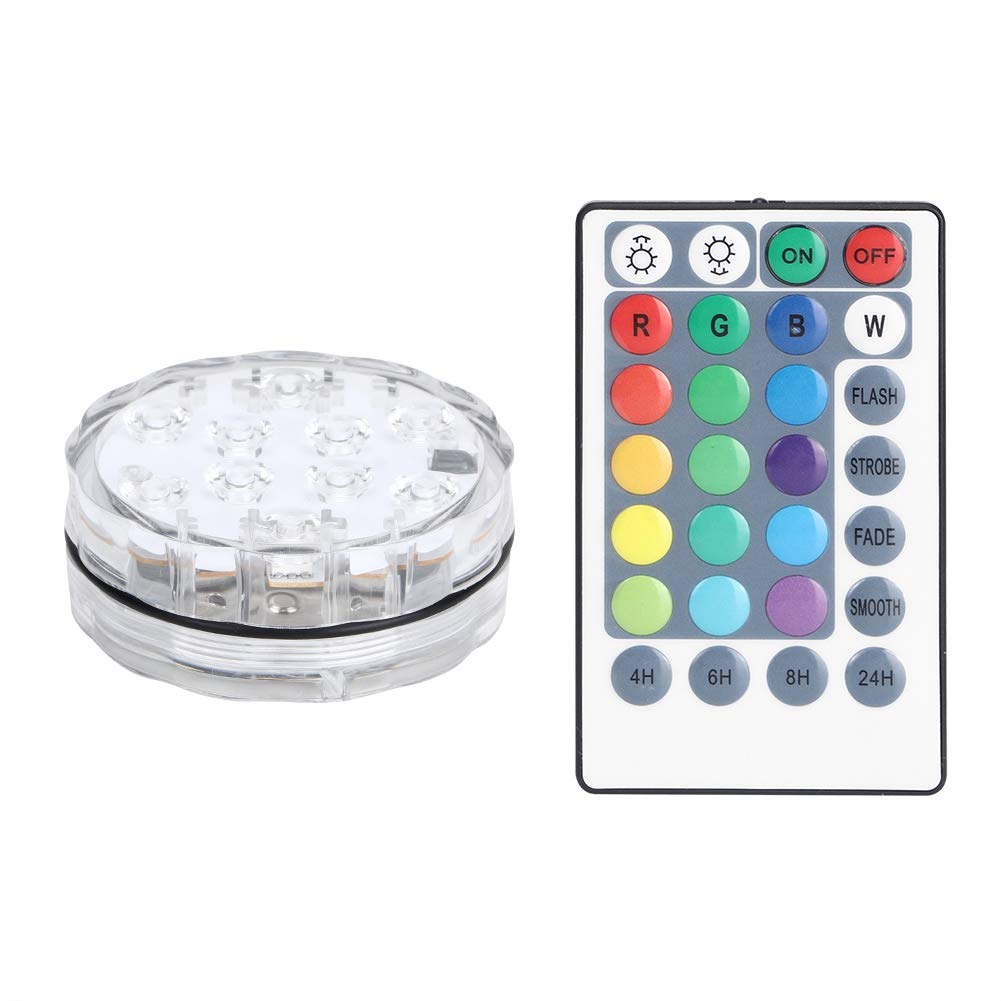 LED Swimming Pool Light, Waterproof 10LED RGB Underwater Submersible Light Swimming Pool Lighting with Remote Control