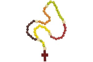 Childrens Rosary. Multiple-Colored Non-Toxic Wooden 20.5in