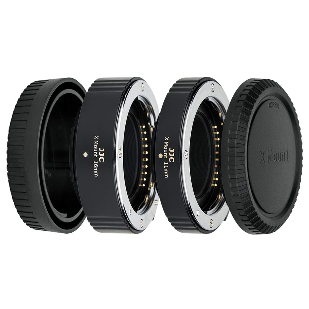 JJC Auto Focus AF Extension Tube for Fujifilm X-H2S X-PRO3 X-T5 X-T4 X-T3 X-H2 X-E3 X-T50 X-T30II X-T30III X-T30 X-T20 X-Mount Camera with TTL Exposure for Close-up Image Photography (11mm/16mm Set)