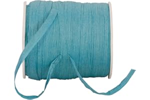 Reliant Ribbon 25124-913-01C Paper Raffia Ribbon, 1/4 Inch X 100 Yards, Turquoise