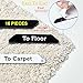 Rug Grippers Ultra  - 16 Pieces For A Perfect Non Slip Pad.  Easier To Use Than Carpet Tape And Rug Tape.  Best Carpet Grippers Available!  ​Ideal For A Smooth Carpet Pad.