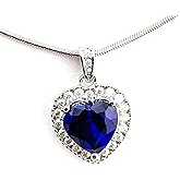 2 carat Natural Heart Diamond Necklaces 18k White Gold Vermeil Heart Shaped Diamond Solitaire Necklace Hart Necklaces for women Love Heart Diamond for Valentine day New Mom Appreciation gifts for her