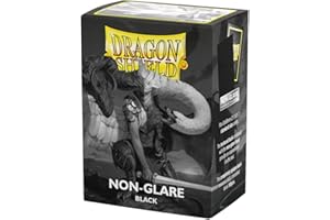 Dragon Shield | Standard Size Card Matte Sleeves | 100 CT - Non Glare Smooth & Tough Premium TCG Sleeves | Compatible with Pokemon, Flesh & Blood, One Piece & Magic The Gathering | Black