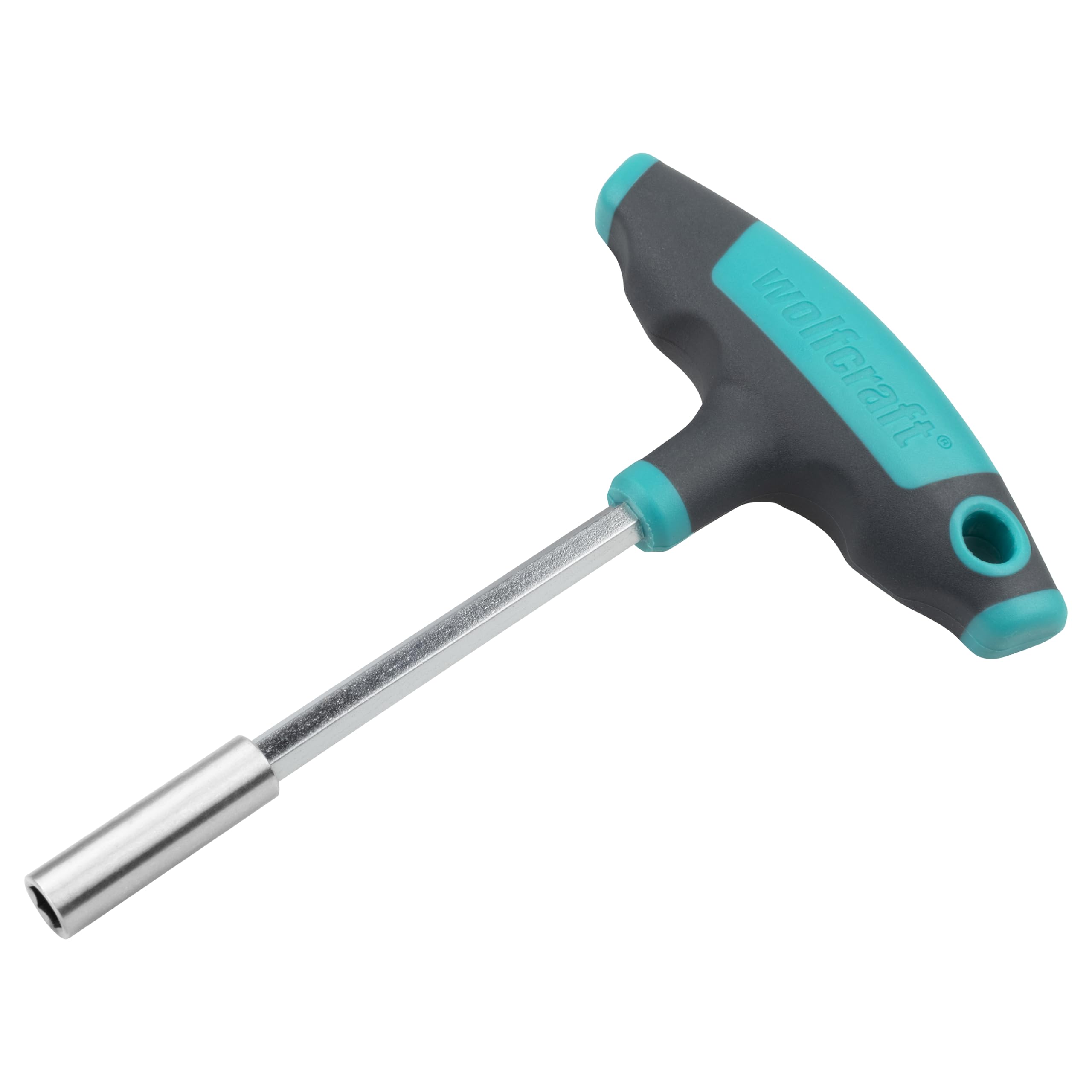 wolfcraft T-Hand Screwdriver with Bit Socket I 1235000 I for Optimal Force Transmission