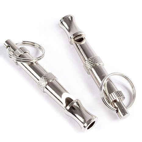 Zeagro Hundepfeife zum Stoppen von Bellen, verstellbar, Ultraschall-Trainingsgerät, geräuschlose Bellkontrolle für Hunde, 2 S