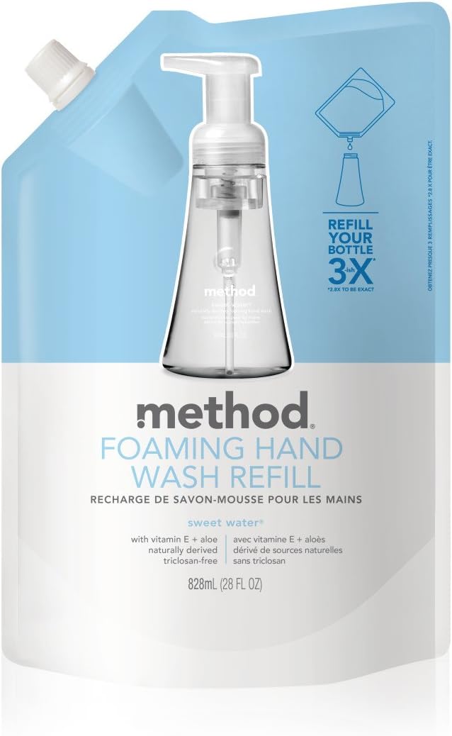 Method Foaming Hand Soap Refill, Sweet Water, 28 Fl Oz (Pack of 6): Health & Personal Care