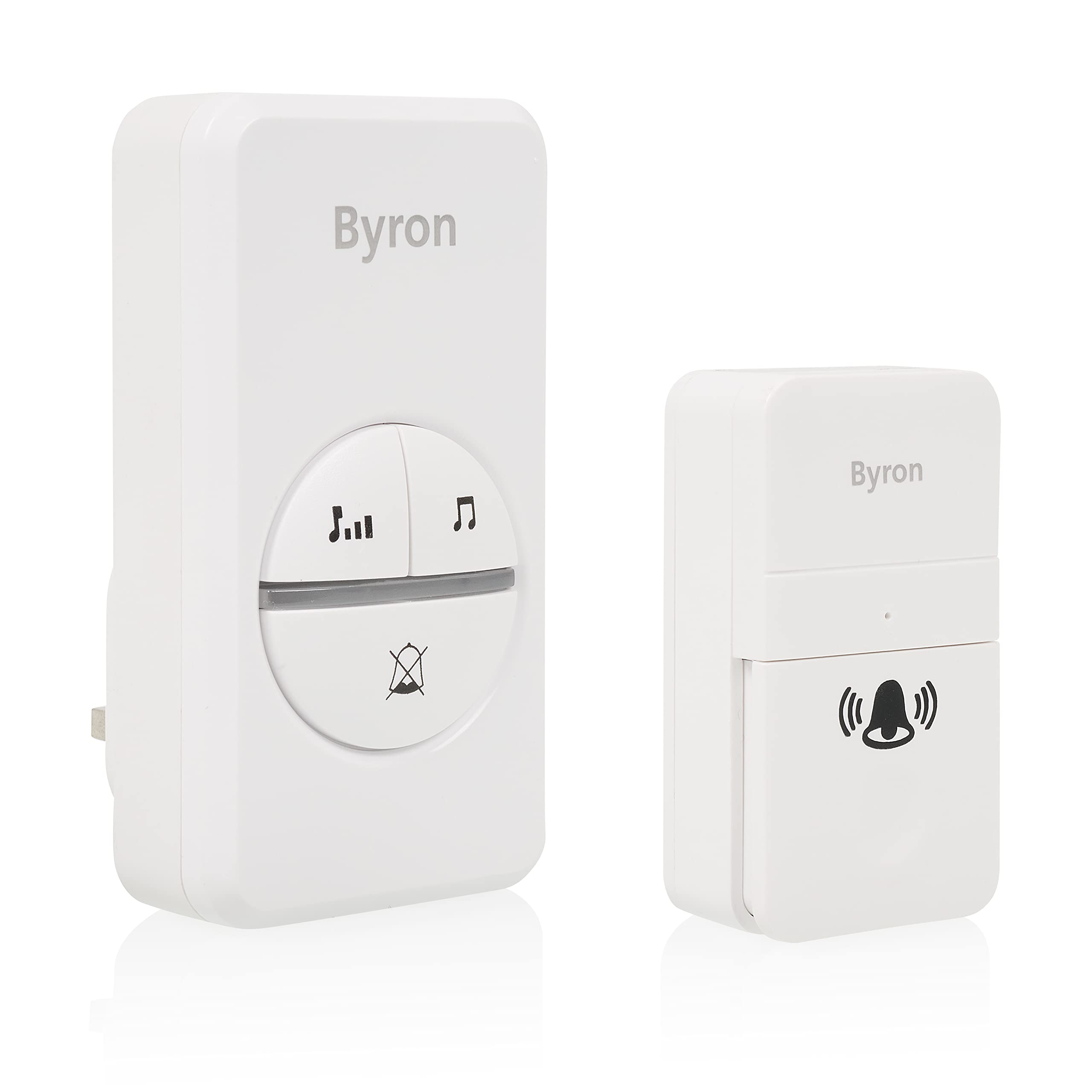 Byron Wireless Doorbell Set - Kinetic Energy - 16 melodies - Up to 100m wireless range - DBY-23442BS