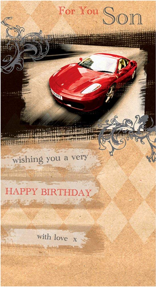 Piccadilly Greetings Traditional Birthday Card Son - 9 x 5 inches