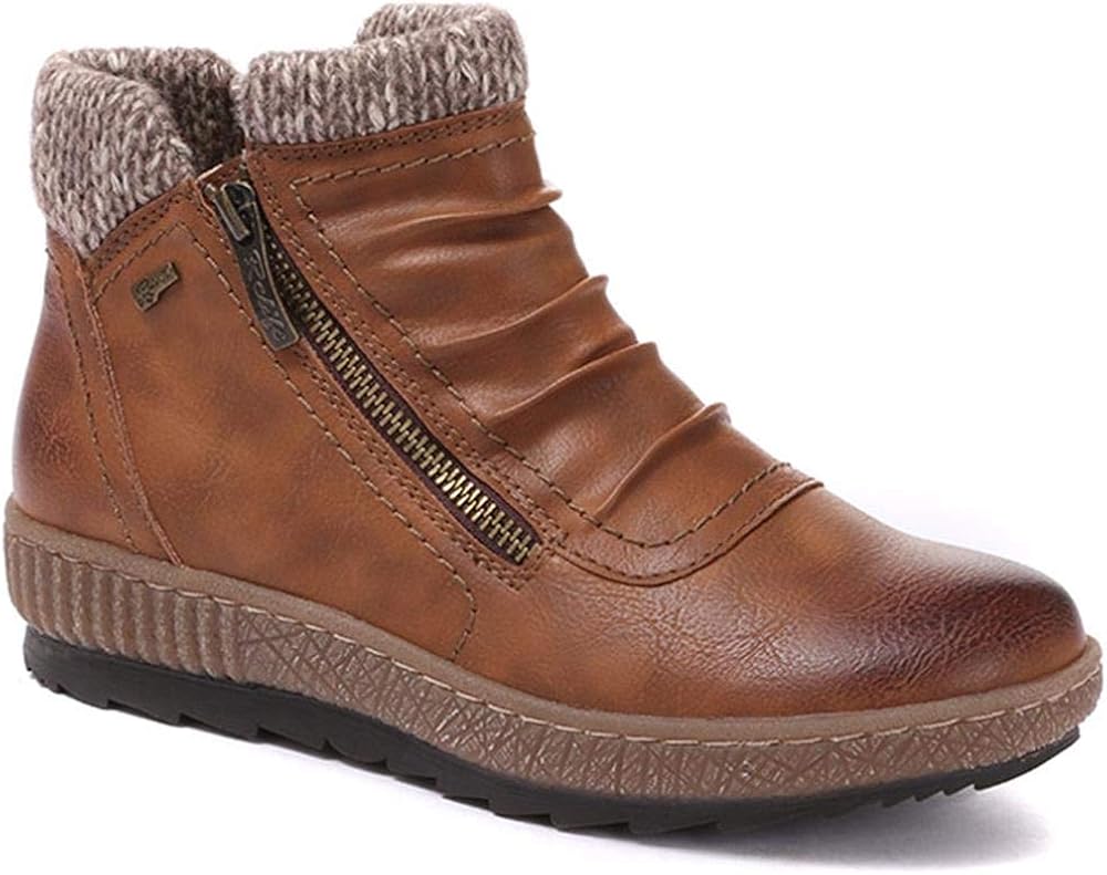 Pavers Relife Zip Fasten Ankle Boot 312 836 Tan Size 7 UK Amazon.co