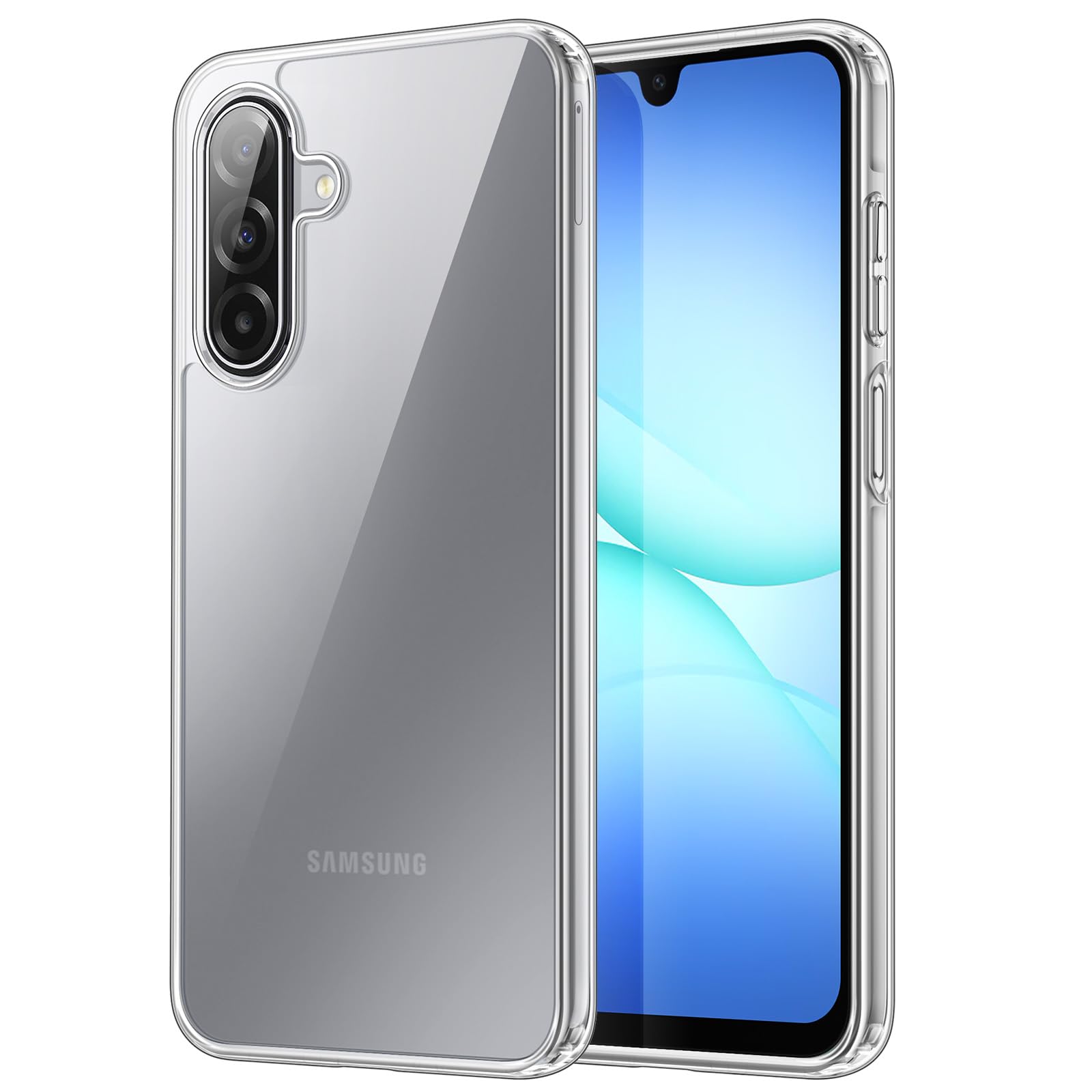 JETech Case for Samsung Galaxy A17 5G / 4G 6.7-Inch, Non-Yellowing Shockproof Bumper Protective Phone Cover, Anti-Scratch Hard PC Back (Clear)
