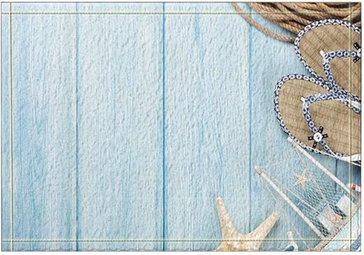 WvtsUcykyga Nautische Badezimmermatte, Schiffsmodell und Flip-Flops auf