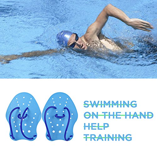 Tearcam Professional Hand Paddles, Webbed Bionic Swim Training Contour Paddles for Men, Women Extra Upper Body Water Resistance(M) - Thumbnail 5