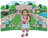 Sophia's Reversible PlayScene, Sports Field Office and Runway Backdrops for 18 Inch Dolls and More