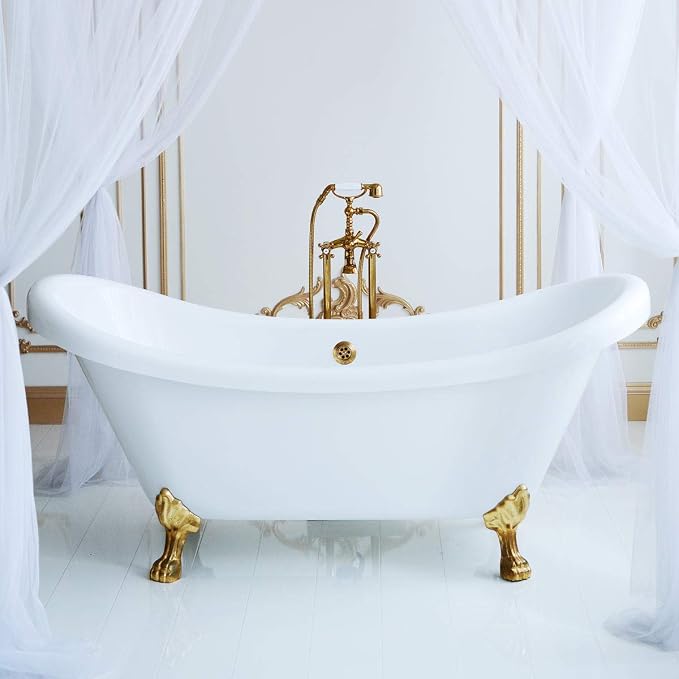 Vintage Tub & Bath Florence 70 Inch Acrylic Double Slipper