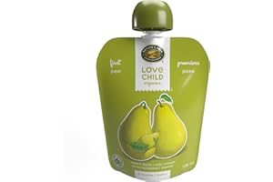Love Child Organics Simple Firsts Pears Puree, 128 ml (Pack of 12), Gluten Free, by Nature's Path