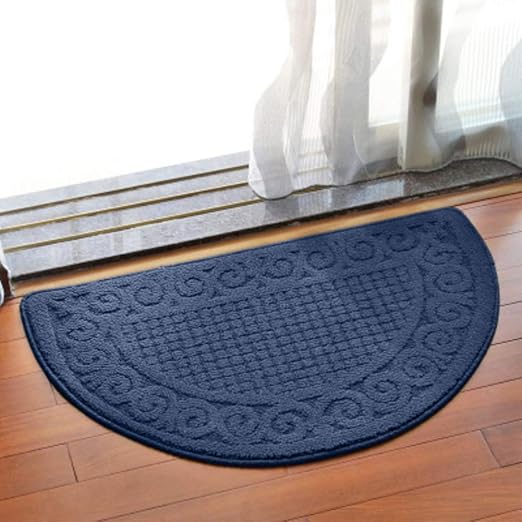 RPLW Half Moon Door Mat, Indoor Outdoor Entrance Mat Antislip Vintage
